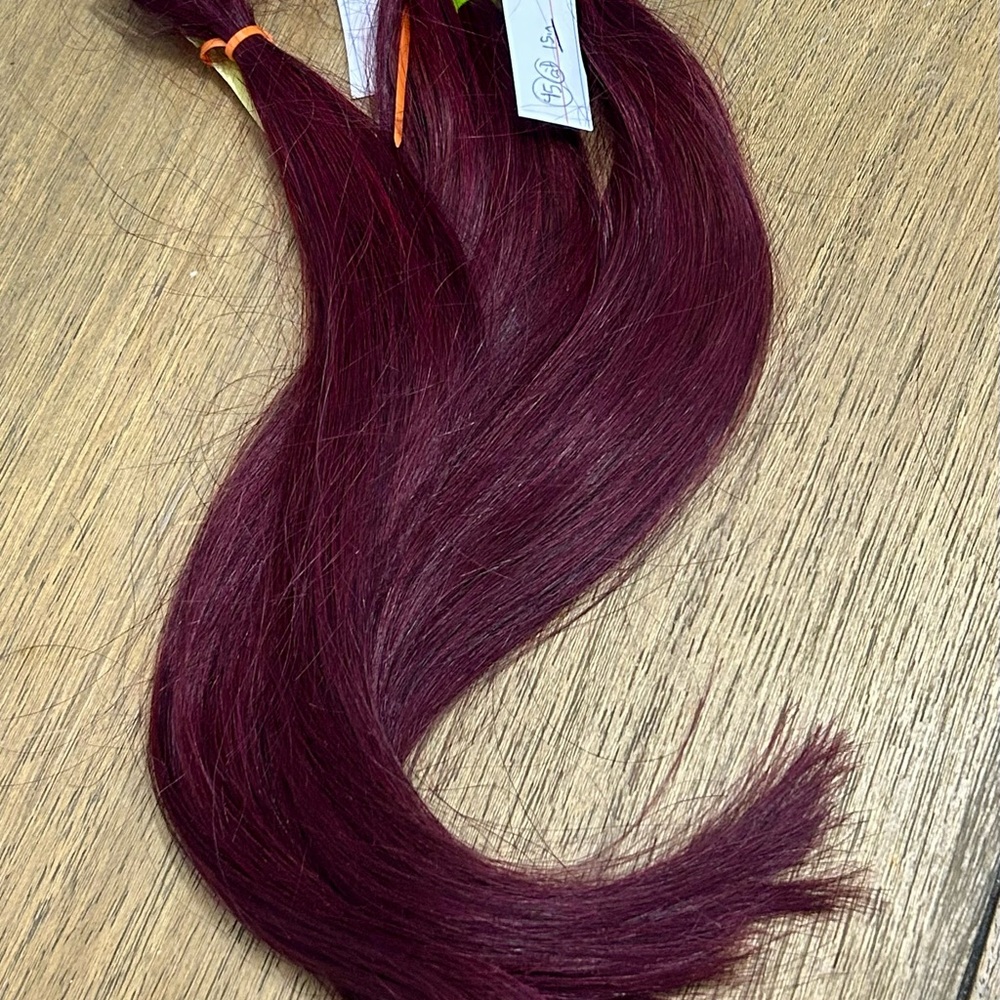 13.25” I-Tip prebonded keratin stick tip human hair remy 14g extension 21pc Wine